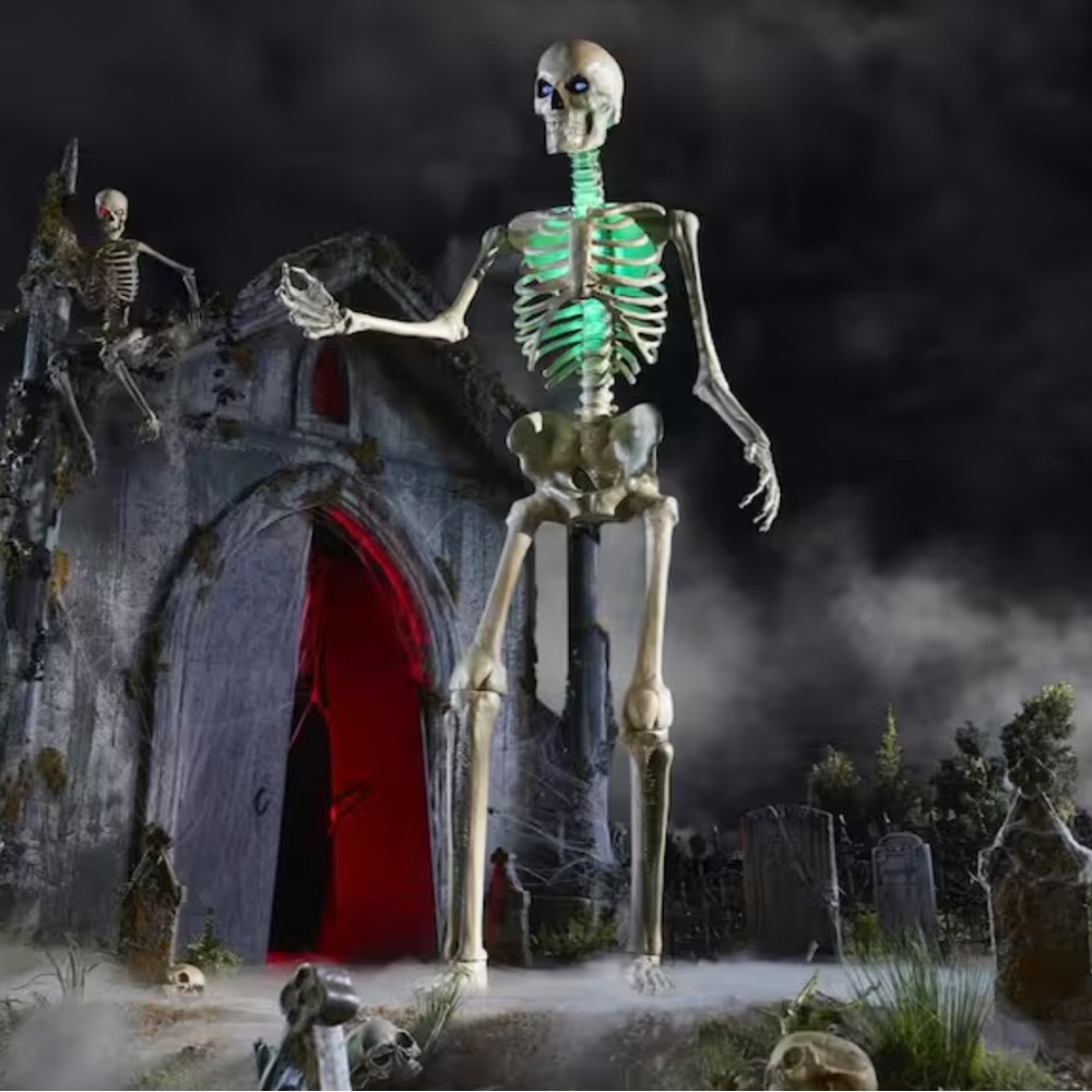 Color Changing LED 12 Skelly Lighting Kit Indoor Outdoor Halloween Animatronic